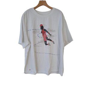Air Jordan Artist Series by Parker Duncan T-Shirt White Cotton Womens Size 3X